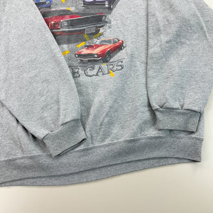 Muscle Cars Graphic Sweatshirt - XL-FRUIT OF THE LOOM-olesstore-vintage-secondhand-shop-austria-österreich