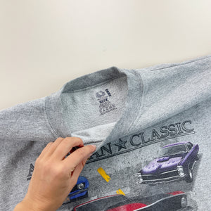 Muscle Cars Graphic Sweatshirt - XL-FRUIT OF THE LOOM-olesstore-vintage-secondhand-shop-austria-österreich