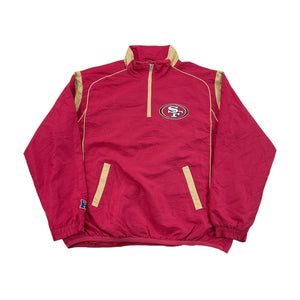 NFL x SSF 49ers 1/4 Zip Windbreaker Jacket - XL-NFL-olesstore-vintage-secondhand-shop-austria-österreich