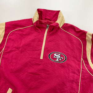 NFL x SSF 49ers 1/4 Zip Windbreaker Jacket - XL-NFL-olesstore-vintage-secondhand-shop-austria-österreich