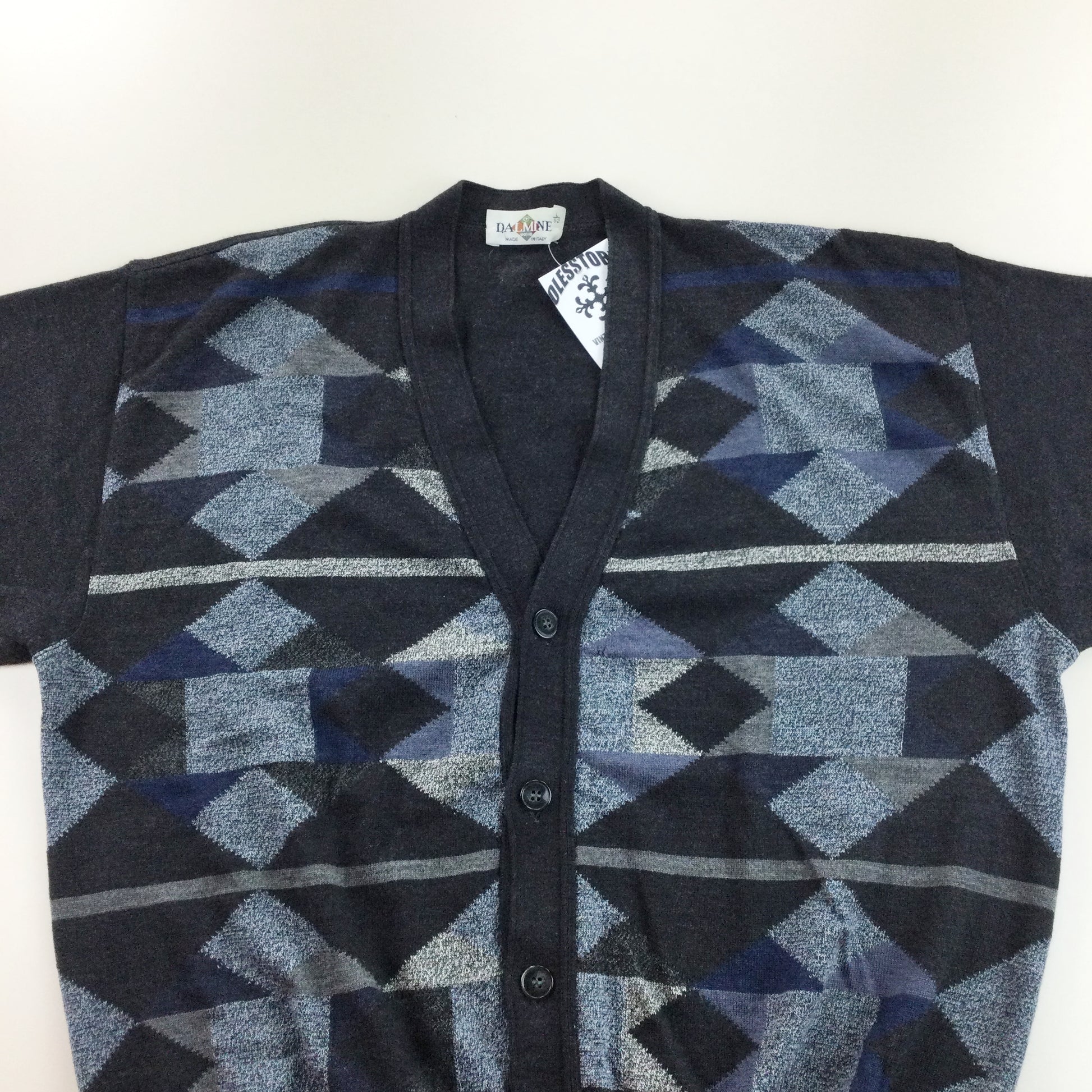 Dalmine Uomo 90s Wool Cardigan - Large-Dalmine-olesstore-vintage-secondhand-shop-austria-österreich