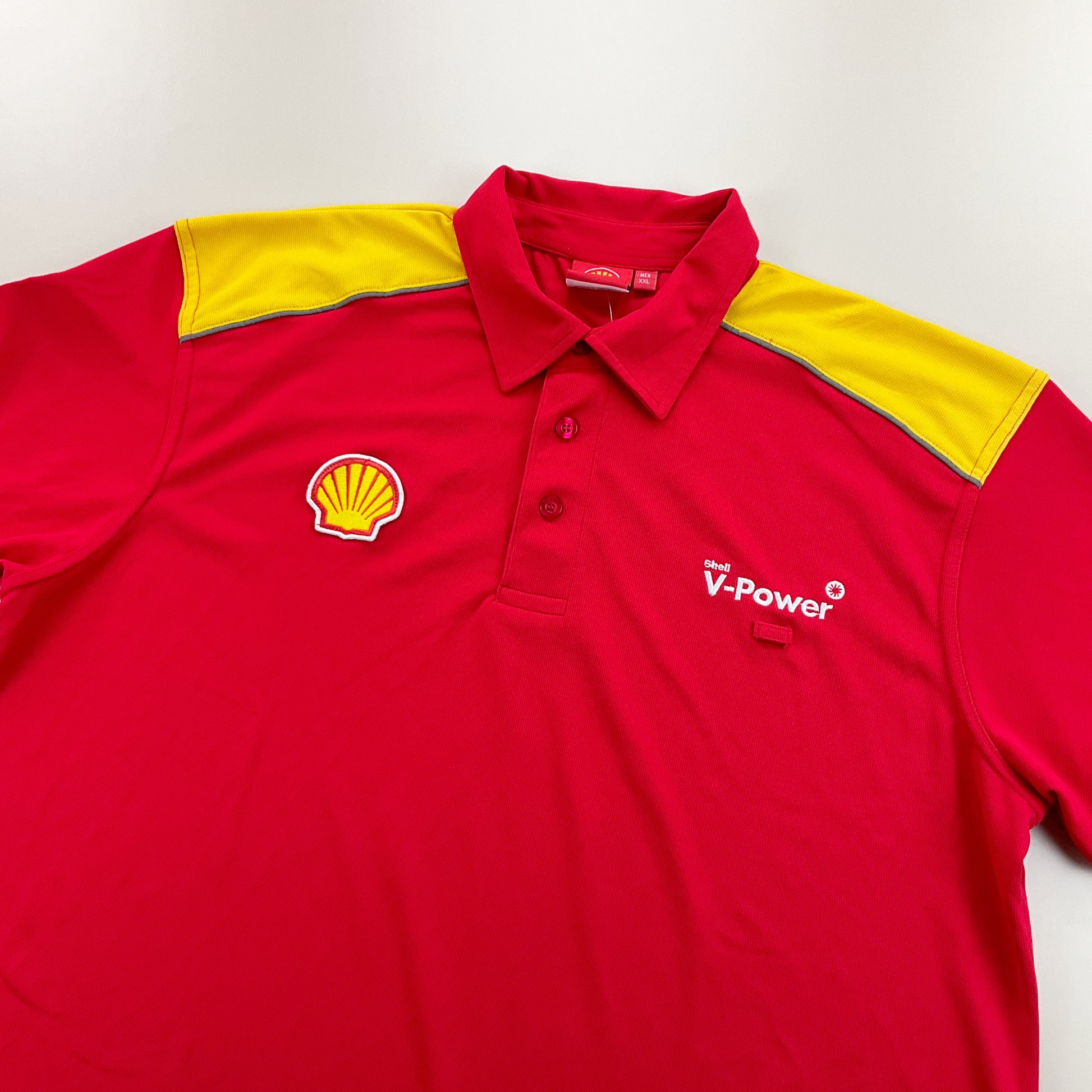 Shell Polo Shirt - XXL-Shell-olesstore-vintage-secondhand-shop-austria-österreich