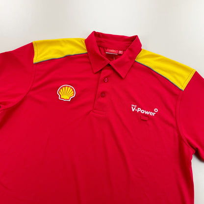 Shell Polo Shirt - XXL-Shell-olesstore-vintage-secondhand-shop-austria-österreich