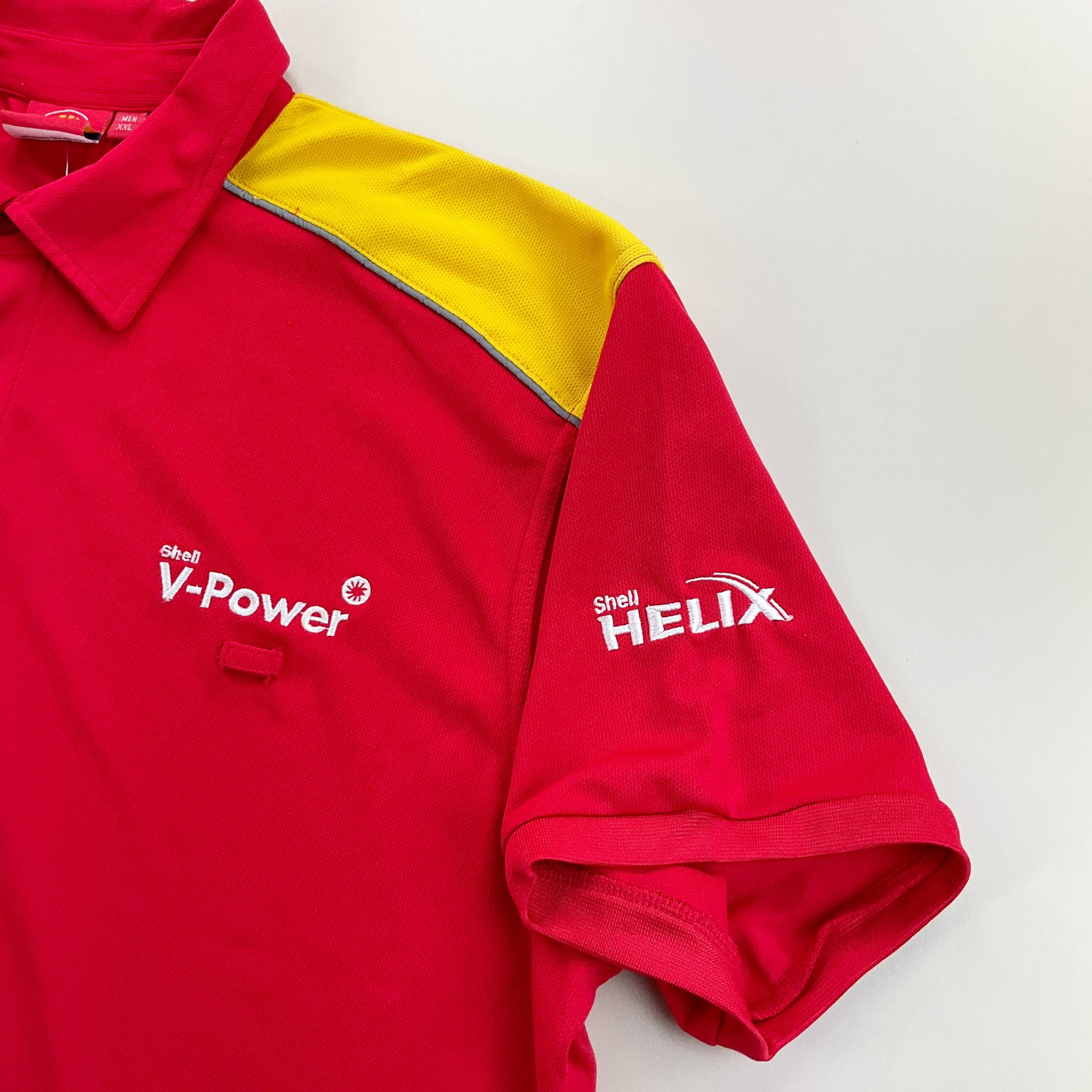 Shell Polo Shirt - XXL-Shell-olesstore-vintage-secondhand-shop-austria-österreich