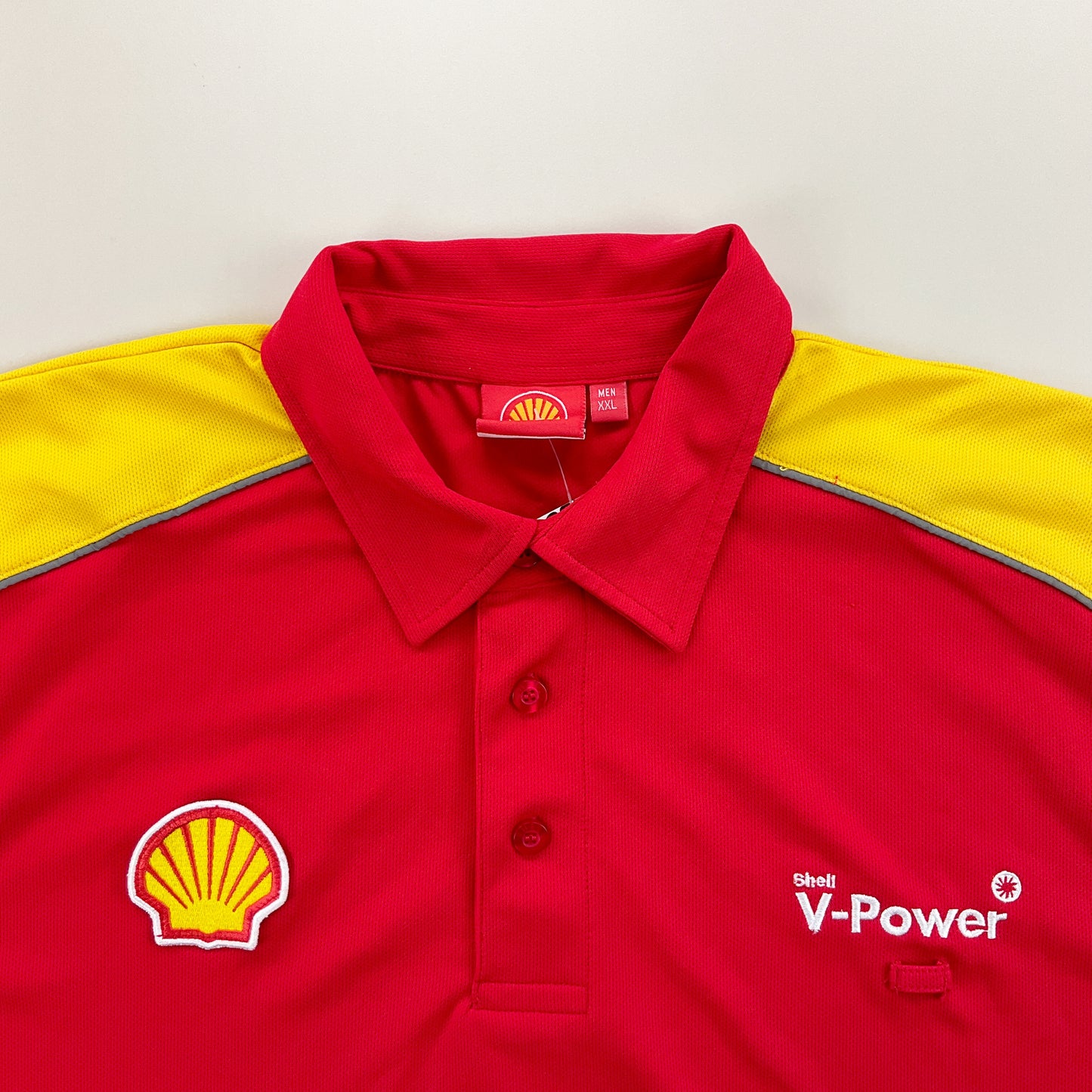 Shell Polo Shirt - XXL-Shell-olesstore-vintage-secondhand-shop-austria-österreich