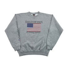 Load image into Gallery viewer, Harley Davidson 1996 US Flag Sweatshirt - Large-HARLEY DAVIDSON-olesstore-vintage-secondhand-shop-austria-österreich