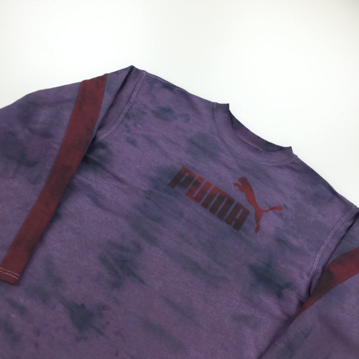 Puma Tie Dye 90s Sweatshirt - Medium-olesstore-vintage-secondhand-shop-austria-österreich