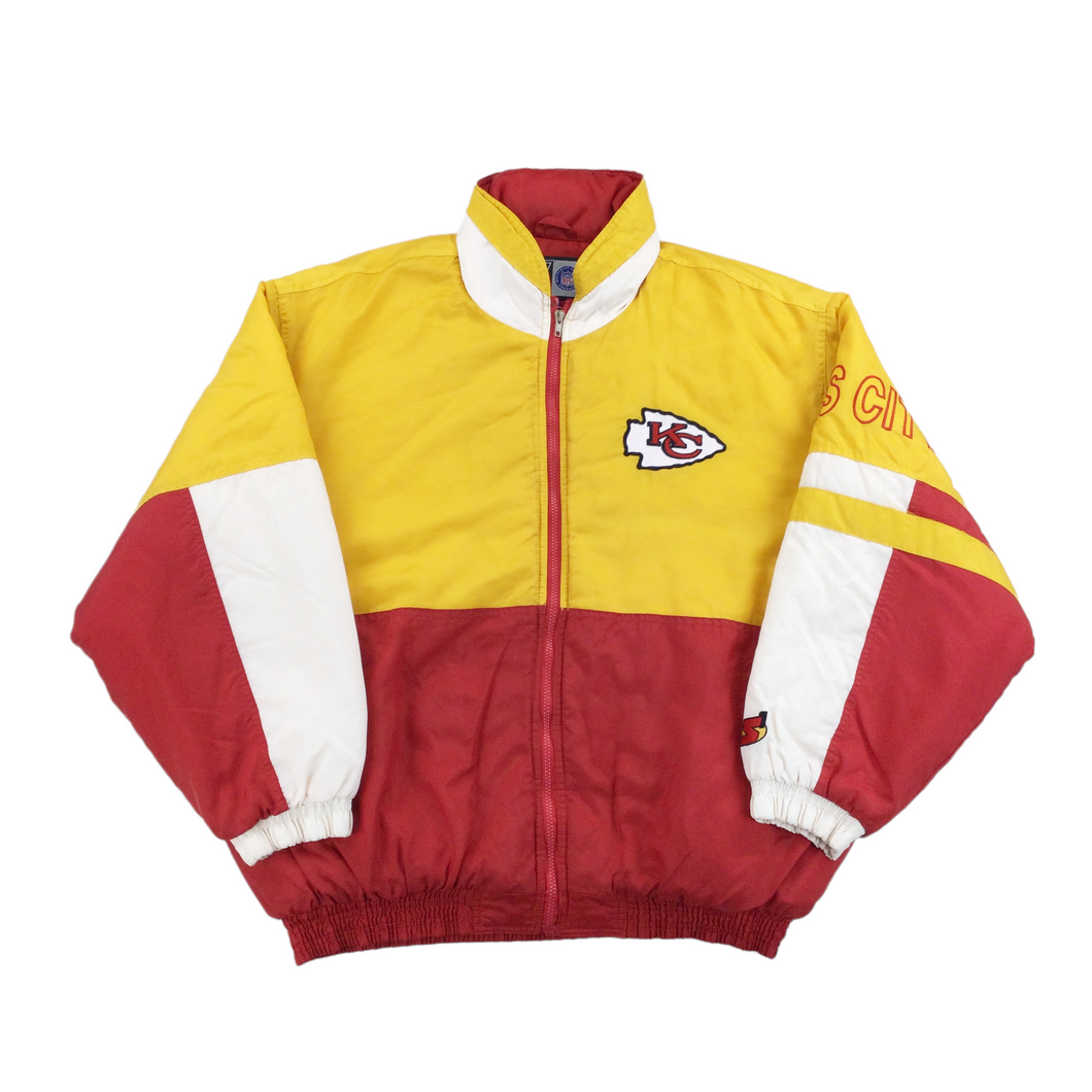 90's Kansas City Chiefs Starter Script Hooded NFL Sweatshirt Size