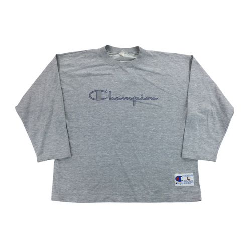 Champion 90s Spellout Sweatshirt - Large-olesstore-vintage-secondhand-shop-austria-österreich