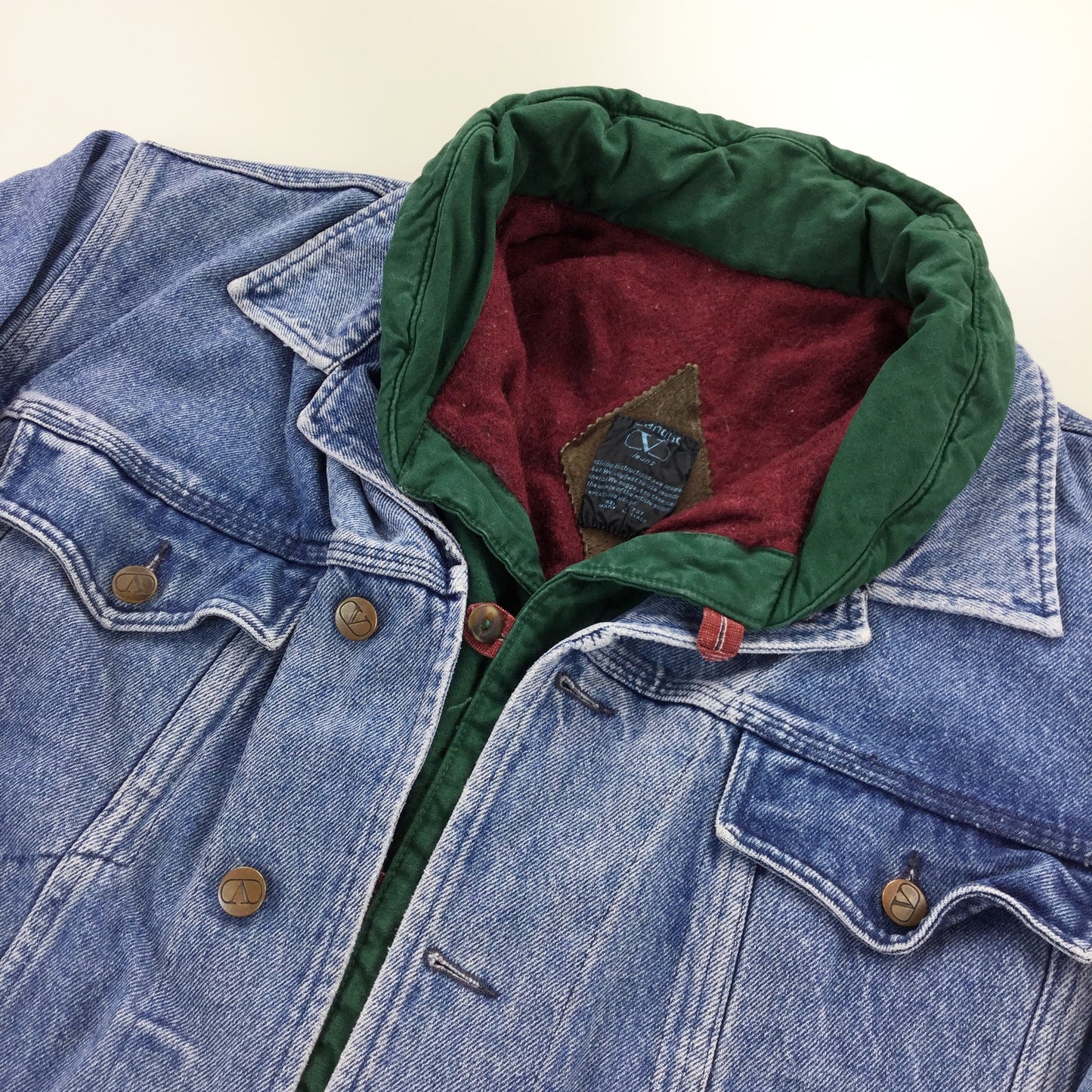 Valentino 90s Outdoor Denim Jacket - Medium-olesstore-vintage-secondhand-shop-austria-österreich