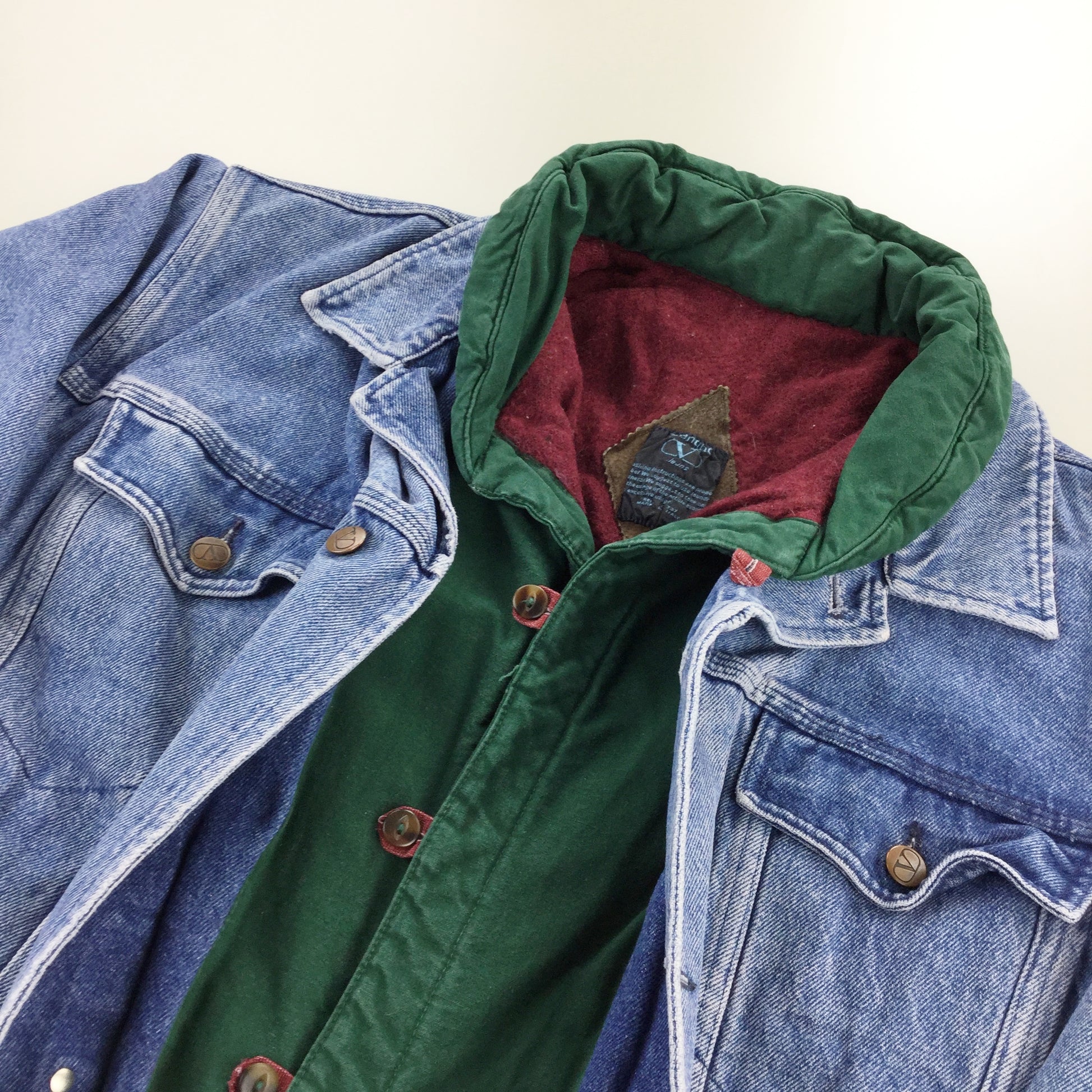 Valentino 90s Outdoor Denim Jacket - Medium-olesstore-vintage-secondhand-shop-austria-österreich