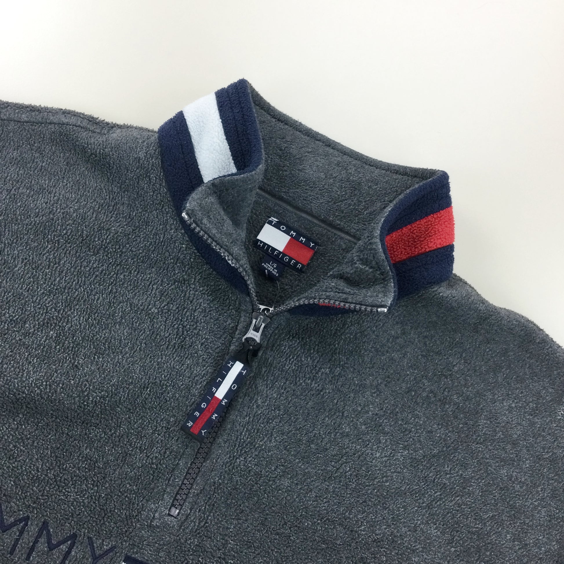 Tommy Hilfiger 90s Fleece Jumper - Large-olesstore-vintage-secondhand-shop-austria-österreich