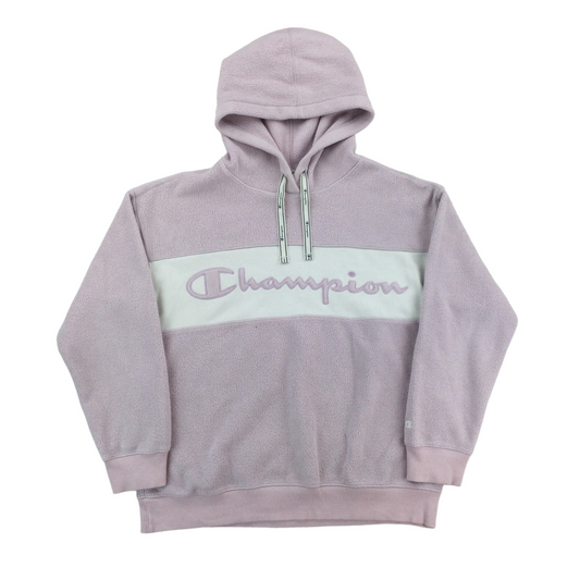 Champion Spellout Fleece Hoodie - Large-olesstore-vintage-secondhand-shop-austria-österreich