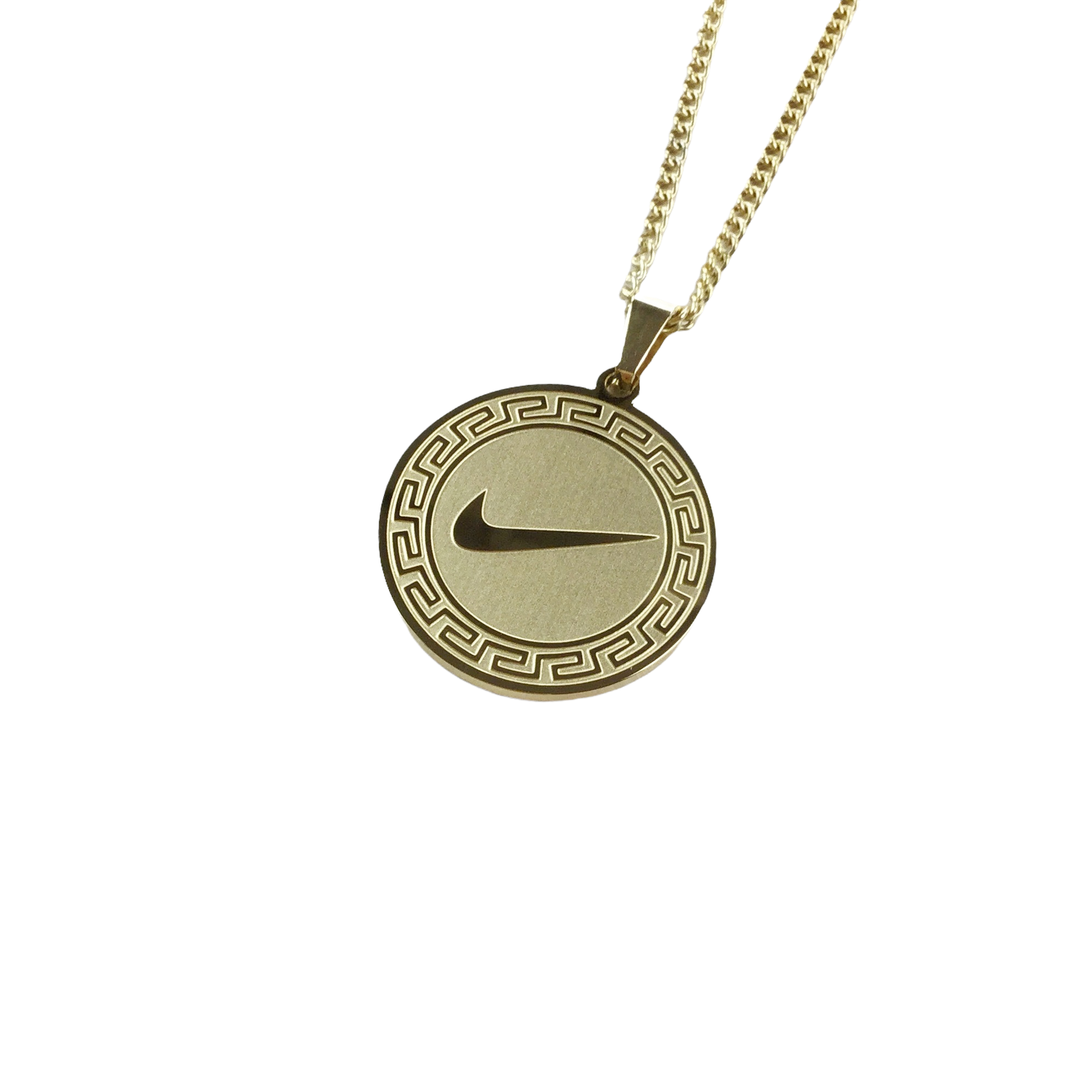 visual ventilador Decoración Nike Swoosh Gold Necklace | Premium Vintage | OLESSTORE