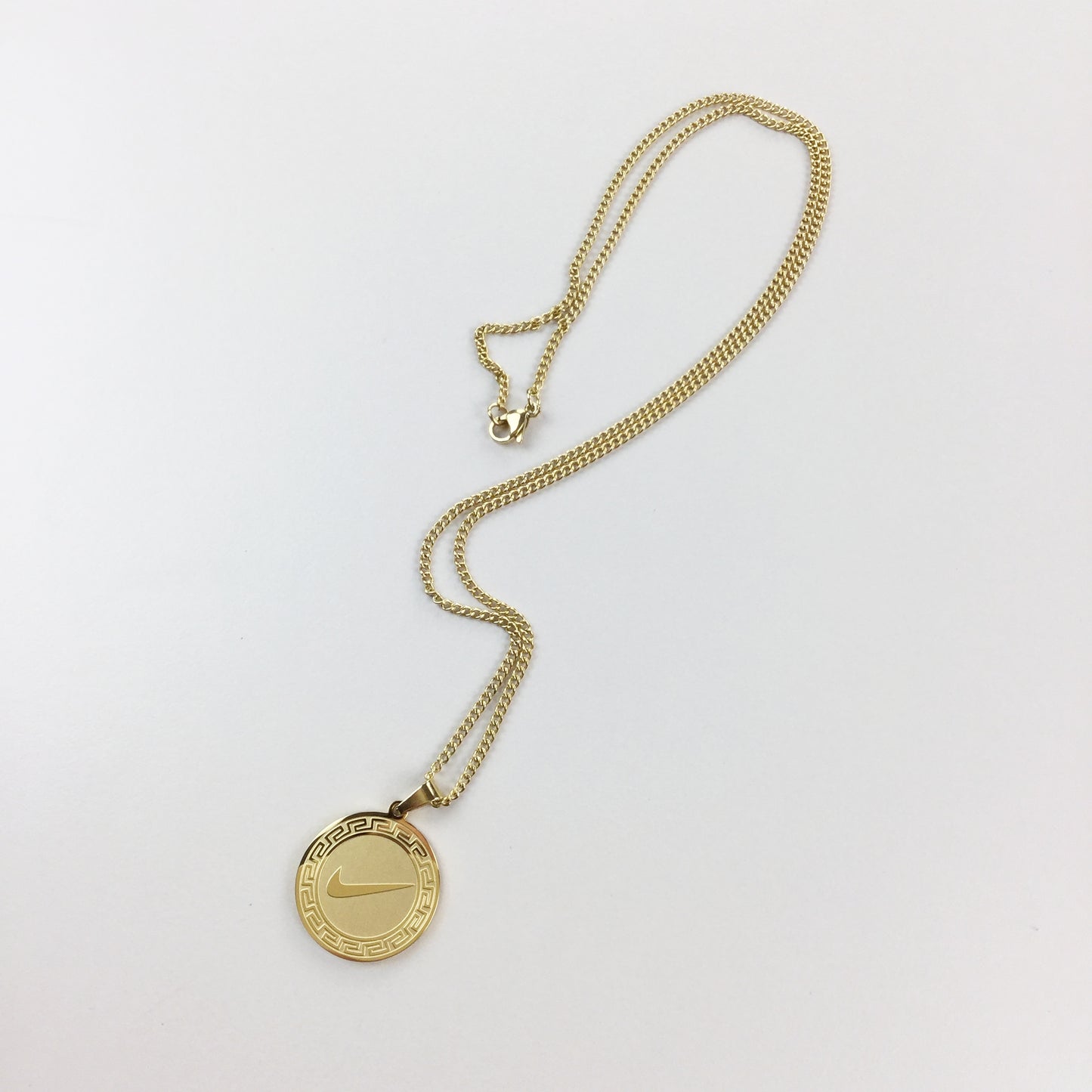 Nike Swoosh Gold Necklace-olesstore-vintage-secondhand-shop-austria-österreich