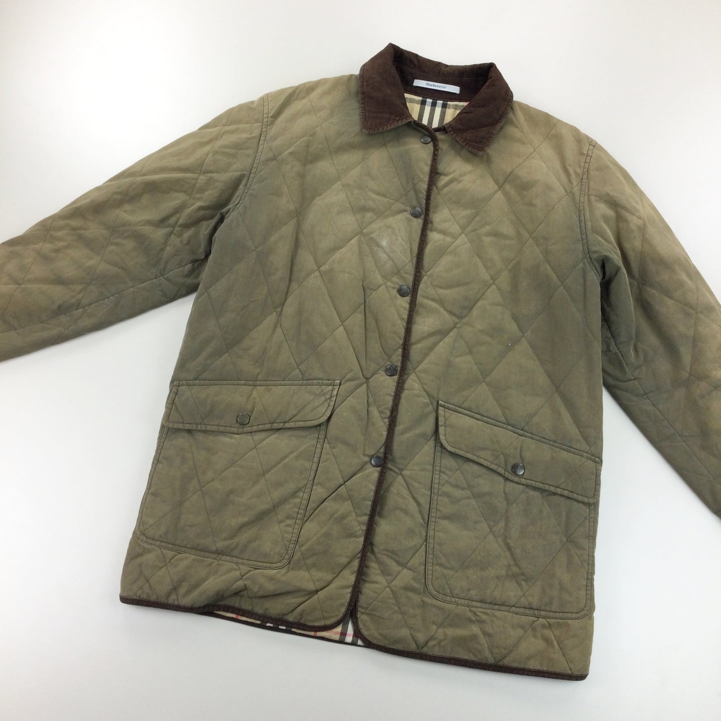 Burberry 90s Quilted Coat - Large-olesstore-vintage-secondhand-shop-austria-österreich