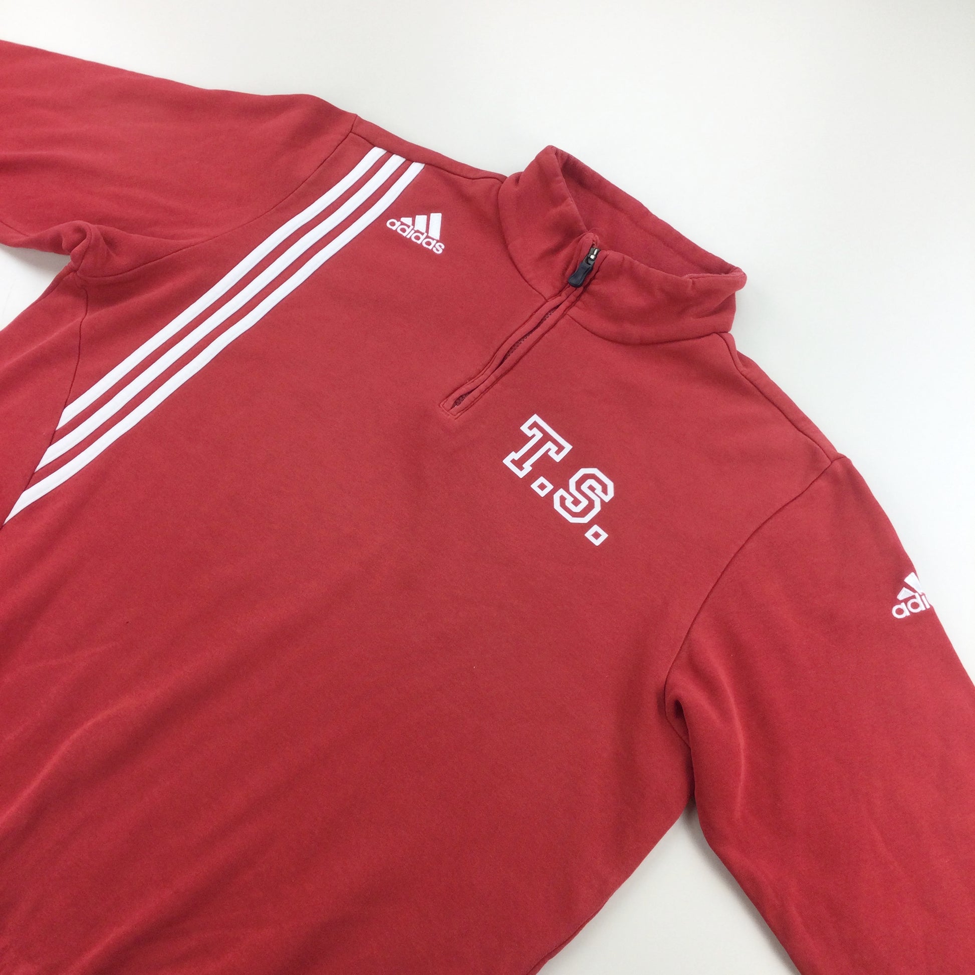 Adidas 1/4 Zip Sweatshirt - XL-Adidas-olesstore-vintage-secondhand-shop-austria-österreich