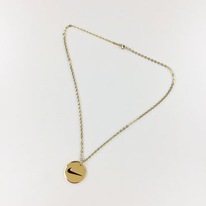 Nike Swoosh Simple Gold Necklace-olesstore-vintage-secondhand-shop-austria-österreich