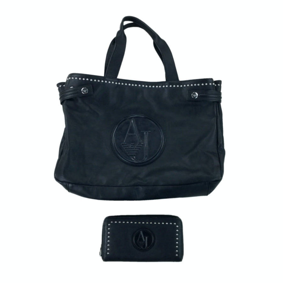 Armani Jeans Aj Print Logo Tablet Bag Black - MEN from Onu UK