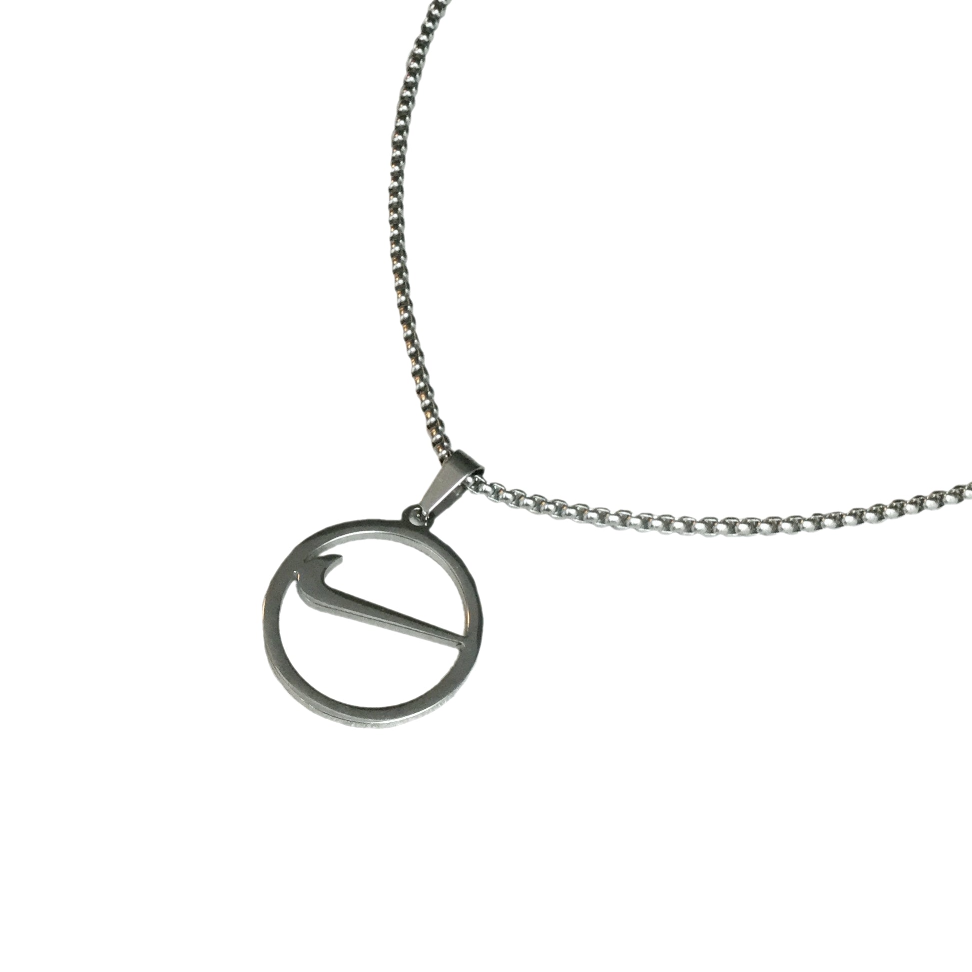 Nike Swoosh Pendant/Chain/Necklace (Silver) - Stainless Steel