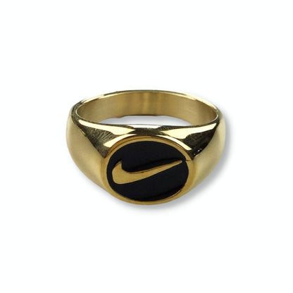 Nike Swoosh Ring Oval Gold-olesstore-vintage-secondhand-shop-austria-österreich